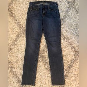 Womens dark wash skinny jeans